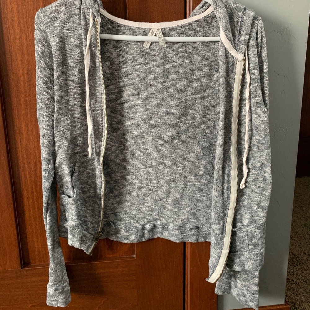 Grey zip up sweatshirt